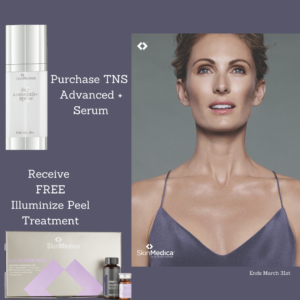 Get a Free Illuminize Peel Treatment with a purchase of TNS advanced Serum